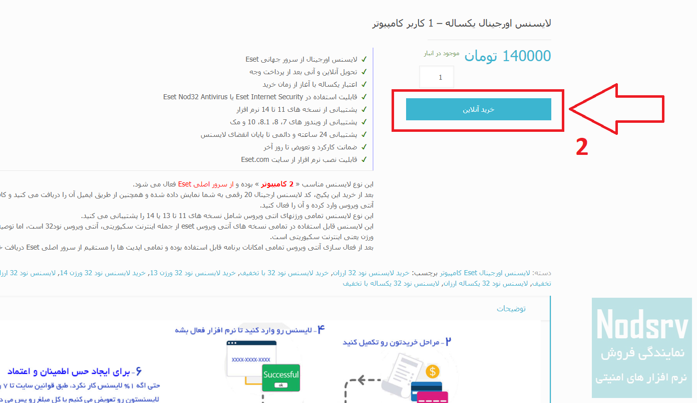 نحوه خرید آنتی ویروس نود 32