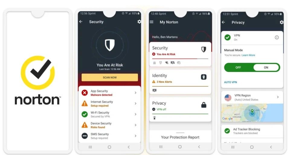 آنتی ویروس norton گوشی سامسونگ