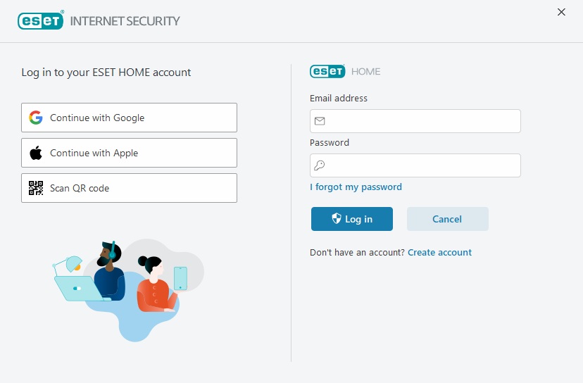 اتصال ESET به ESET home account