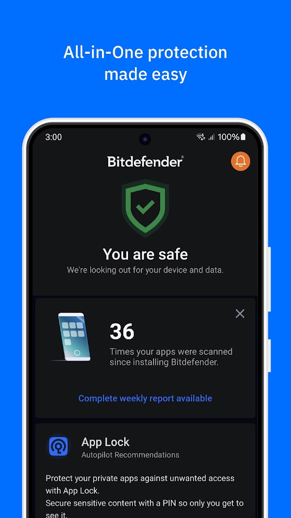 بهترین آنتی ویروس اندروید: Bitdefender Mobile Security