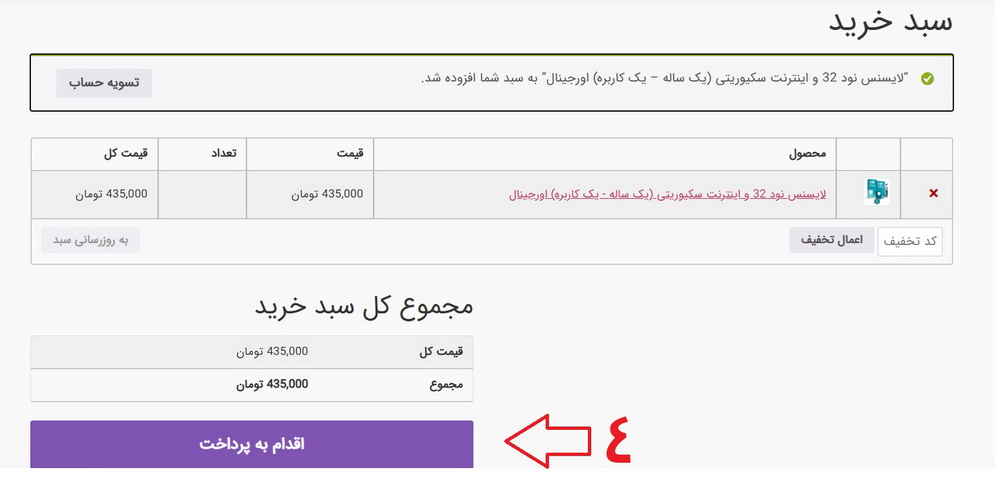 سبد خرید آنتی ویروس eset