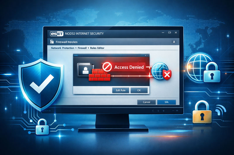 بستن دسترسی نرم‌افزارها به اینترنت در نود 32